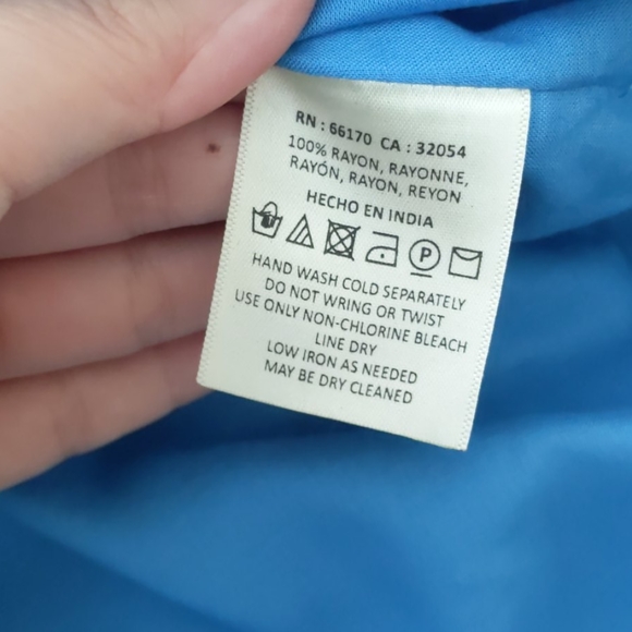 NWT Anthropologie Allegra Skirt Blue Motif Sz 4 - Picture 8 of 8